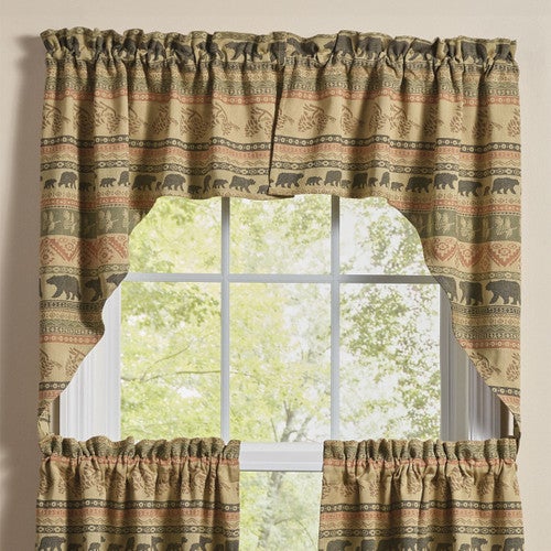 Timberland Bears Tapestry Swag Pair - OVERSTOCK
