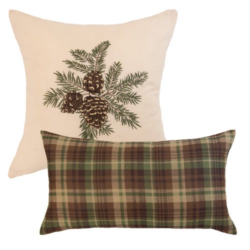 Pinecone Patchwork Pillow Set