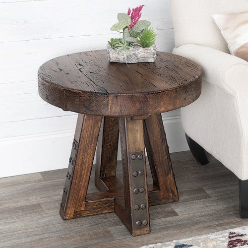 Mesilla Riveted Wood End Table