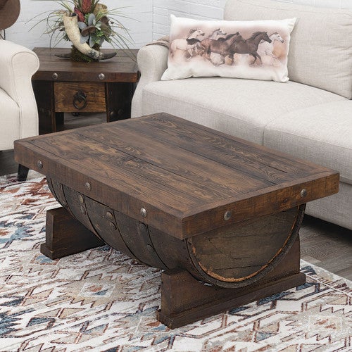 Reclaimed Tequila Barrel Coffee Table
