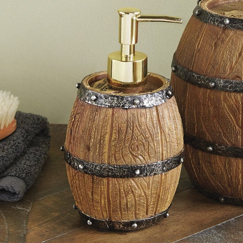 Saloon Whiskey Barrel Soap Dispenser