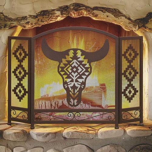 Buffalo Spirits Fireplace Screen