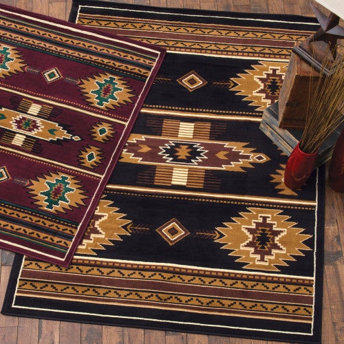 Eye of the Storm Black Rug Collection