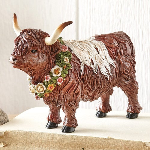 Prairie Highland Cow Sculpture