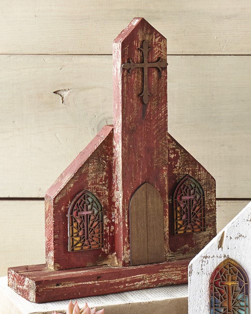 Southwestern Chapel Table Top Church - Red - OVERSTOCK