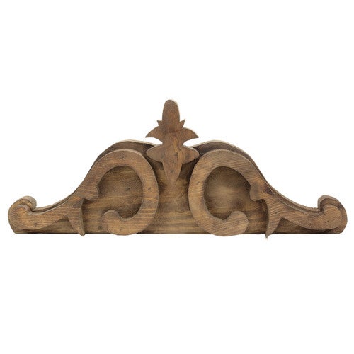 Weathered Scrolls Wood Topper - Natural