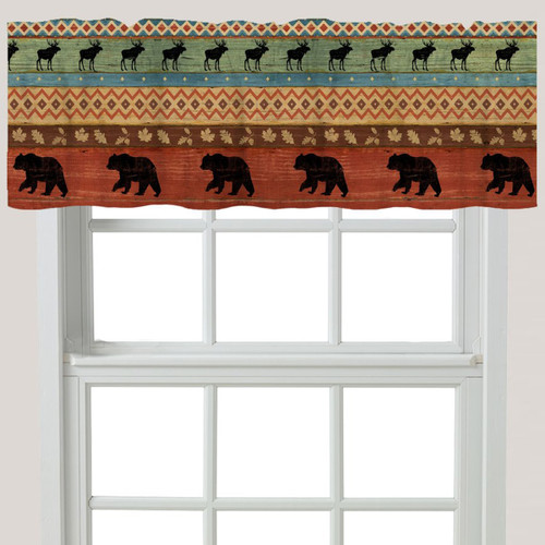 Bear & Moose Crossing Valance