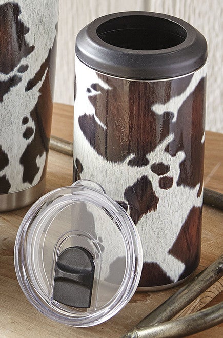 Cowhide Stainless Steel Insulated 4-in-1 Tumbler - CLEARANCE