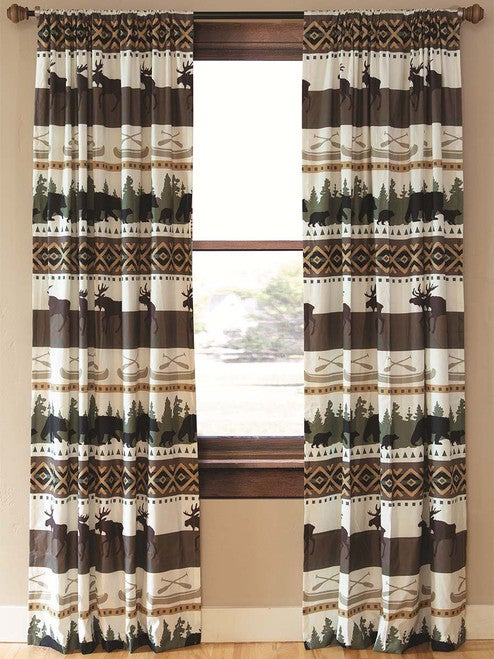 Wildlife Lodge Drape Panels - Set of 2