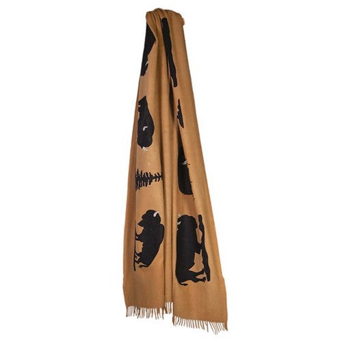 Golden Buffalo Wool Throw