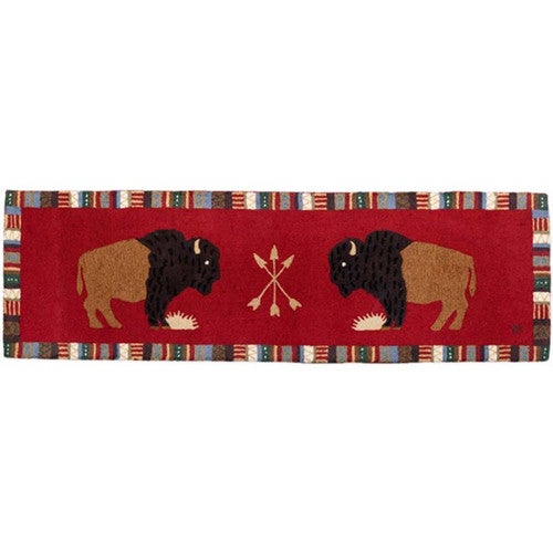 Bison Duo Hooked Wool Runner