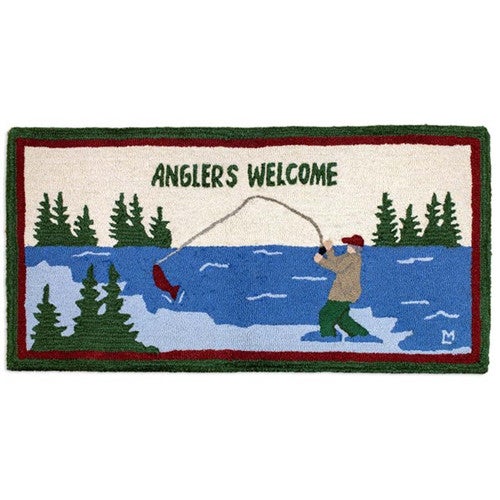 Angler Season Hooked Wool Accent Rug