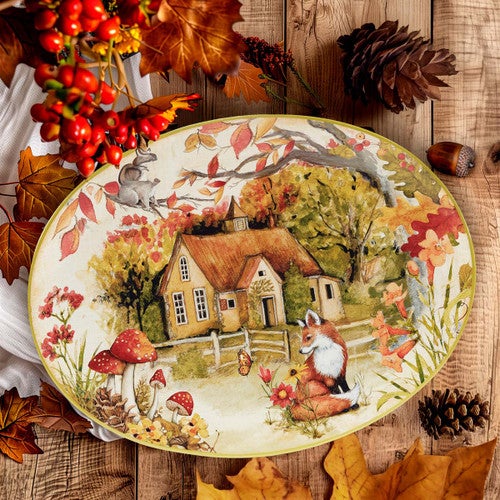 Forest Friends Oval Platter