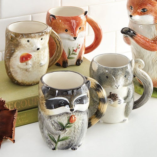 Forest Friends 3-D Mugs - Set of 4