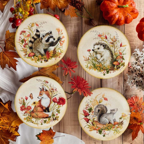 Forest Friends Salad Plates - Set of 4