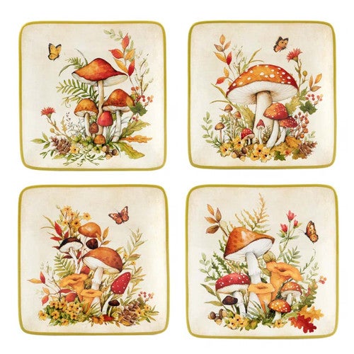 Forest Friends Canape Plates - Set of 4