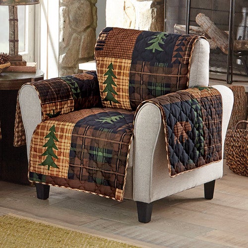Black Bear & Pines Chair Cover