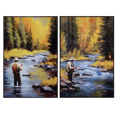 Fly Fishing Retreat Wall Art - Set of 2