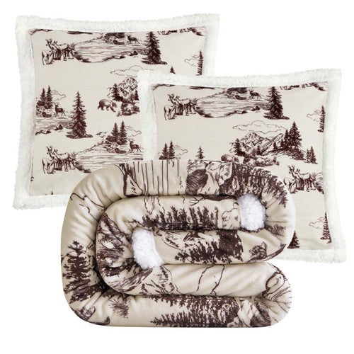 White Frost Pillow & Throw Set (3pc)