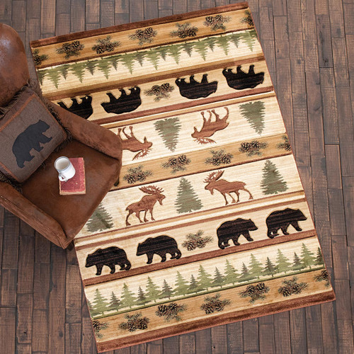 Bear & Moose Wilderness Rug - 2 x 3 - OUT OF STOCK UNTIL 08/13/2025