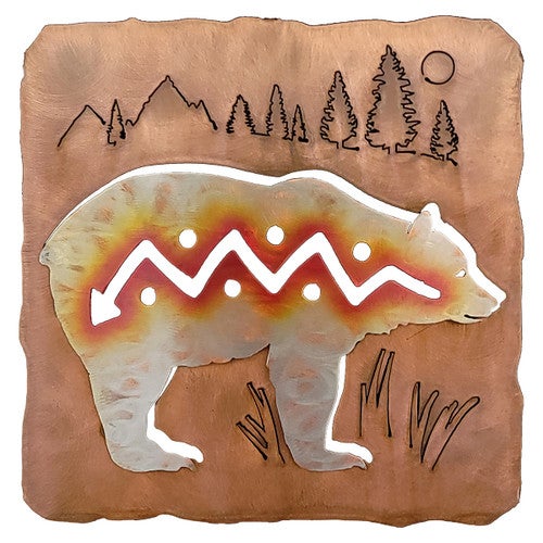 Tribal Bear Square Cutout Wall Art