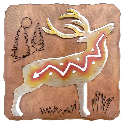 Tribal Deer Square Cutout Wall Art
