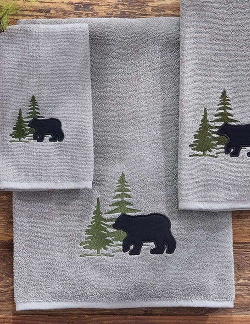 Bear & Pine Tree Bath Towel