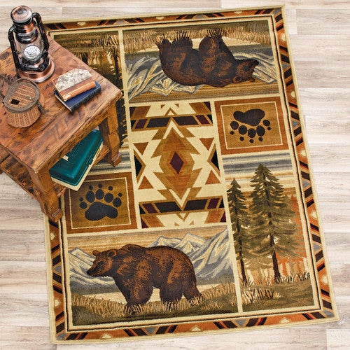 Bear & Pine Wilderness Rug - 2 x 3