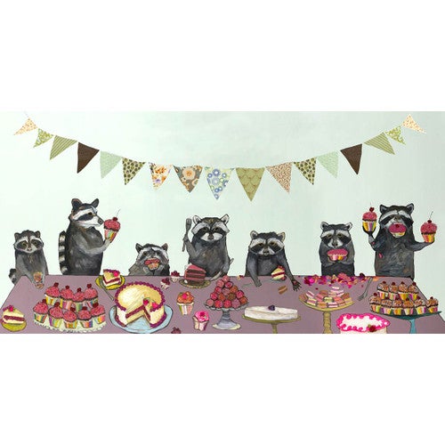 Raccoon Feast Canvas Print