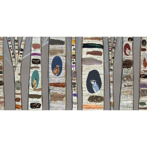 Wild Bird Forest in Autumn Canvas Art