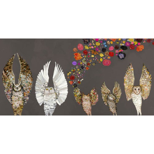 Dancing Owl Quintet Canvas Print