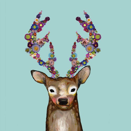 Floral Buck Canvas Print