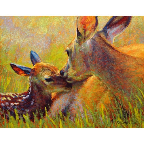 Motherly Love Deer Canvas Print