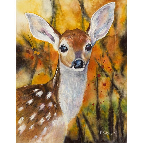 Deer in Fall Forest Canvas Print