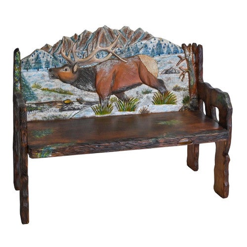 Majestic Elk Bench