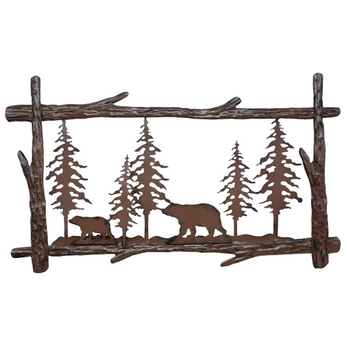 Bear & Tree Metal Wall Art