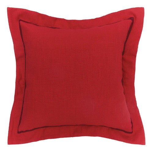 Flanged Red Pillow
