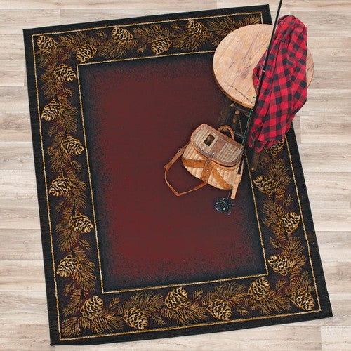 Pinecone Garden Crimson Rug Collection