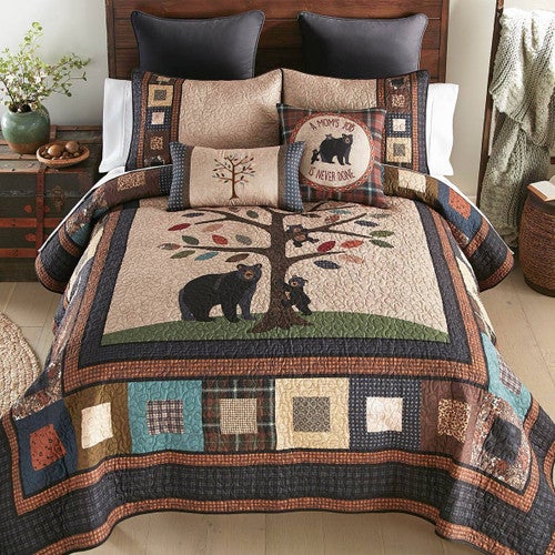 Black Bear Tree of Love Quilt Bedding Collection