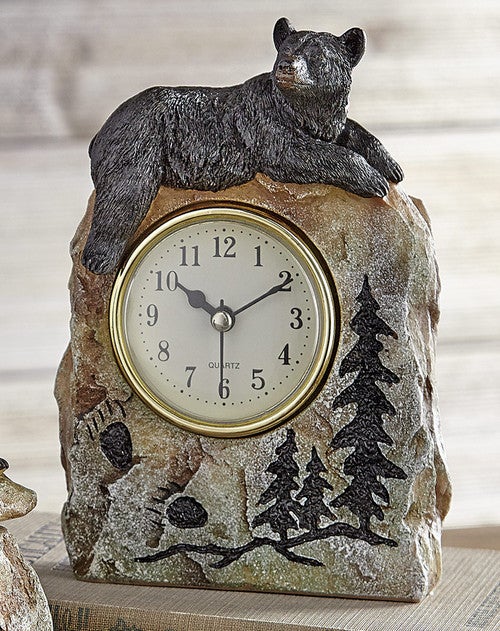 Bear Forest Desk Clock