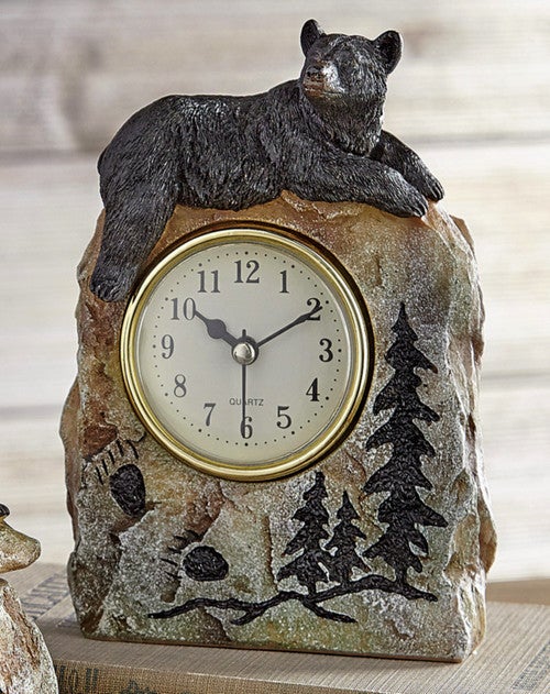 Bear Forest Desk Clock