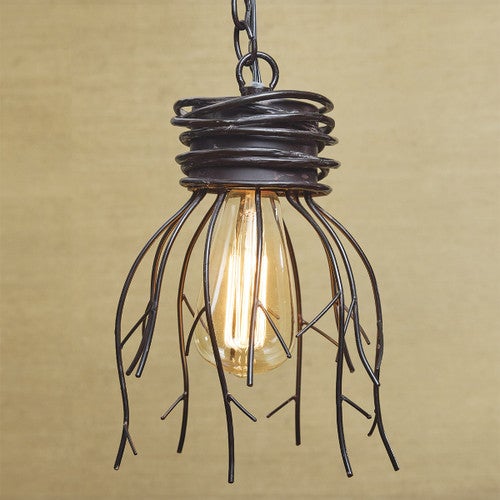 Rustic Twig Pendant Light