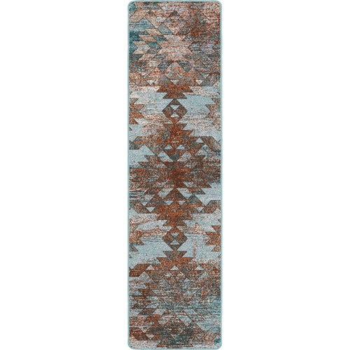 Southwest Blue Haze Rug - 2 x 8