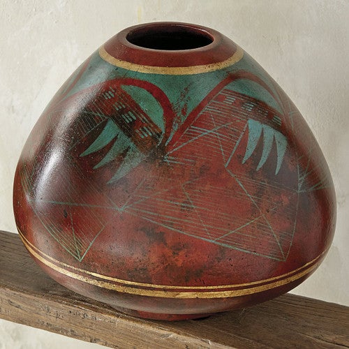 Red Sky Clay Pottery Vase