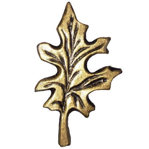 Oak Leaf Knobs - Set of 2 - Lux Gold - OVERSTOCK