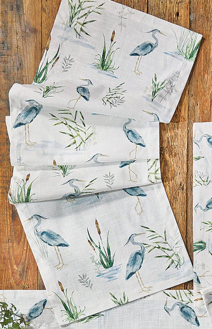 Seaside Heron Table Runner - 54 Inch - OVERSTOCK
