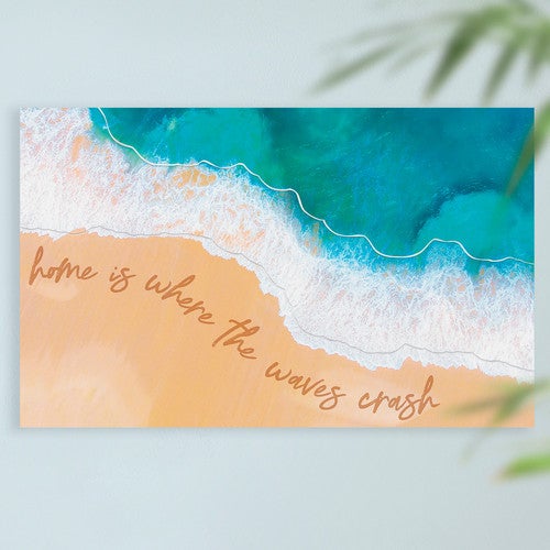 Home is Where the Waves Crash Wall Art - OVERSTOCK