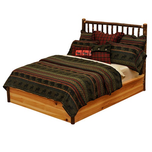 Hickory Platform Bed - Queen