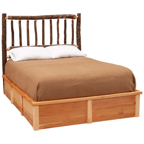 Hickory Platform Bed - Queen