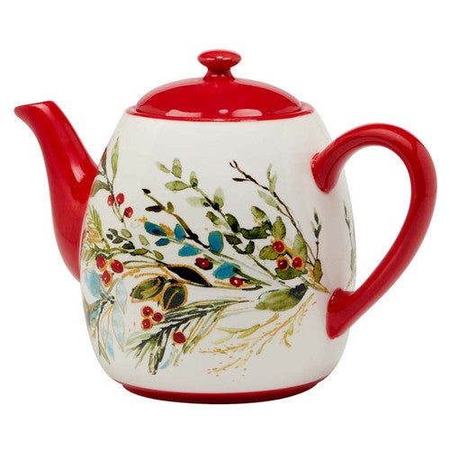 Forest Christmas Teapot